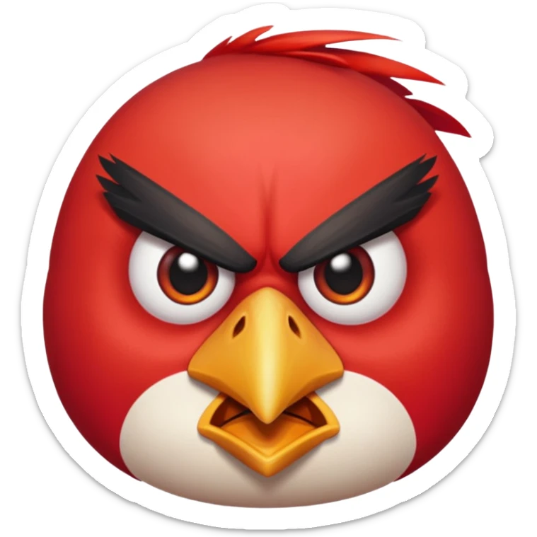 An Angry Bird sticker