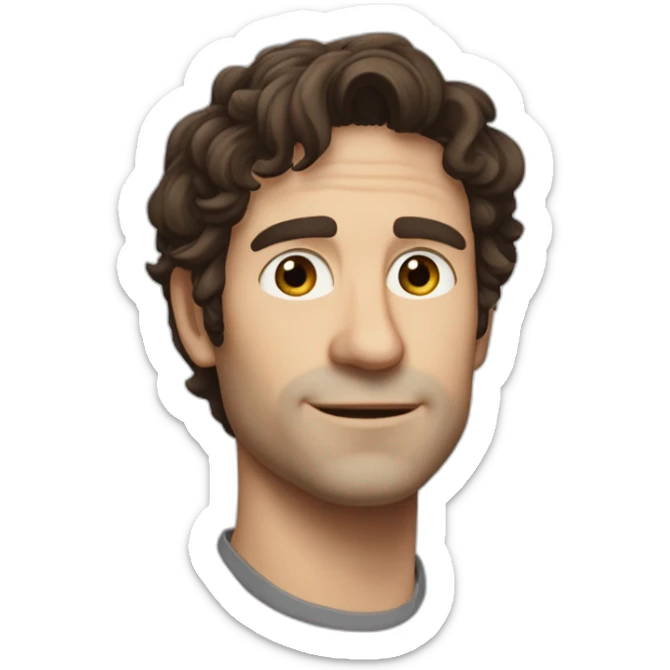 jonathan glazer director of zone of interest brown hair without glasses sticker