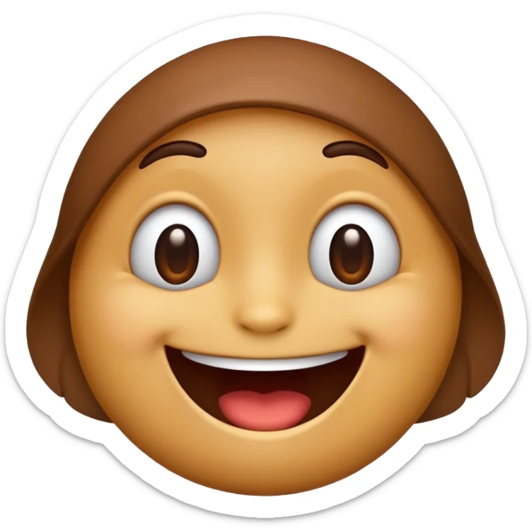 Cute emoji brown sticker
