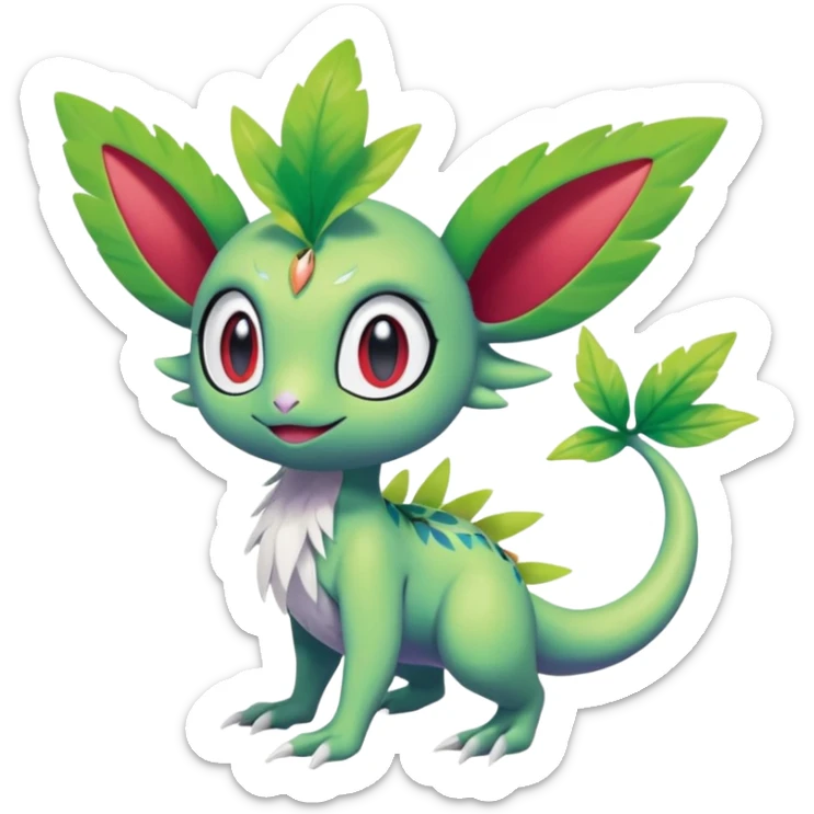  Fey Toony Axew-Celebi-Salandit-Shaymin-fusion-hybrid sticker