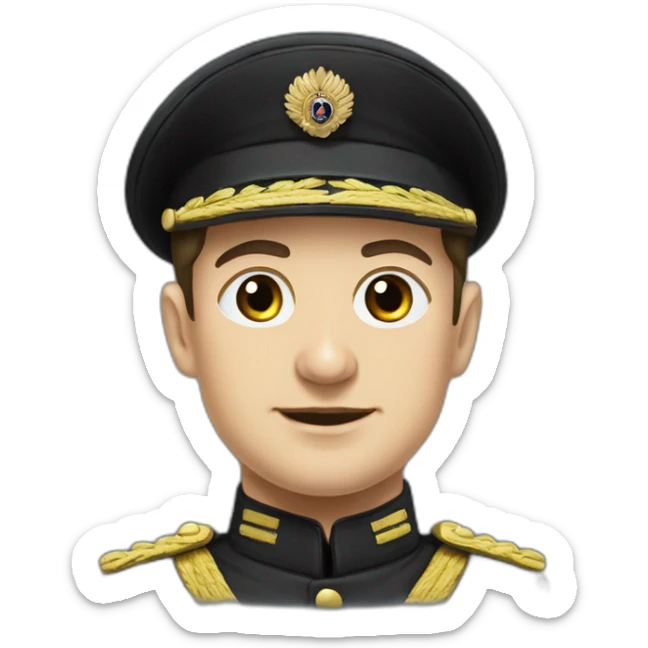 Vladimir Zelenskiy in 1939 black german military uniform sticker