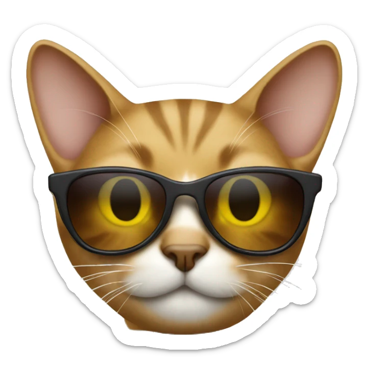 Cat with sunglasses sticker