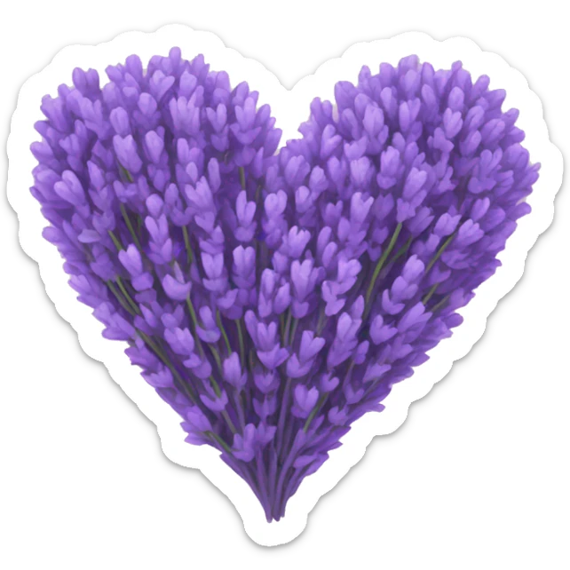 Lavender heart sticker