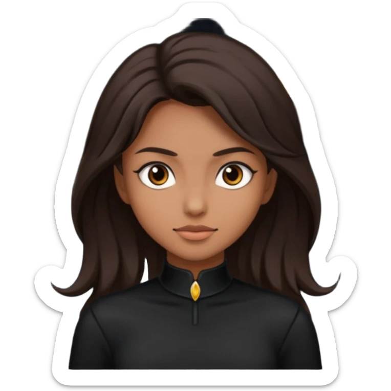 Shadow Moon (Male) from American Gods with tan skin, dark brown hair, black outfit sticker