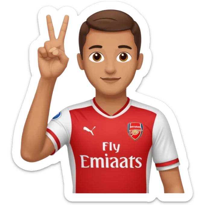 Me in an FC Arsenal Football Kit with 🤙🏼 sticker
