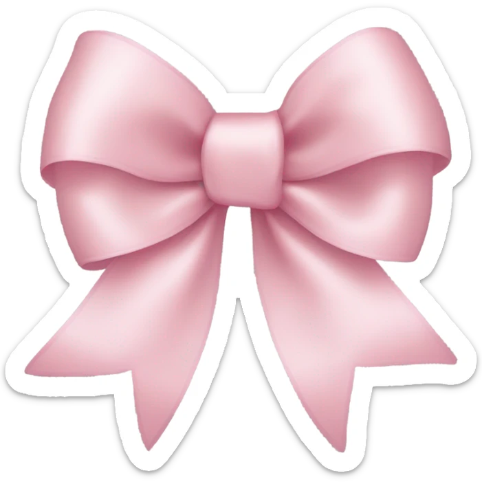 light pink ribbon bow sticker