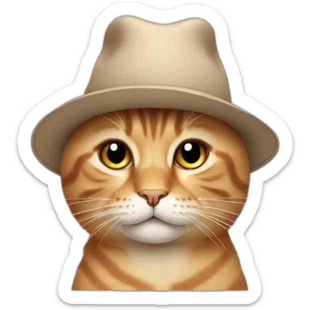 Cat wearing a hat sticker