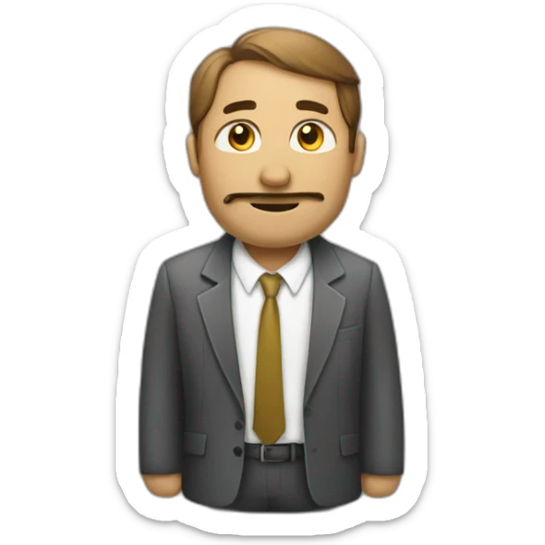 half of homeless and half of businessmen man sticker