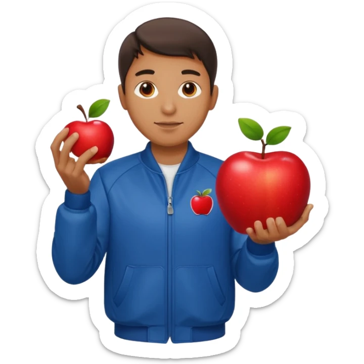 apple phone man team sticker