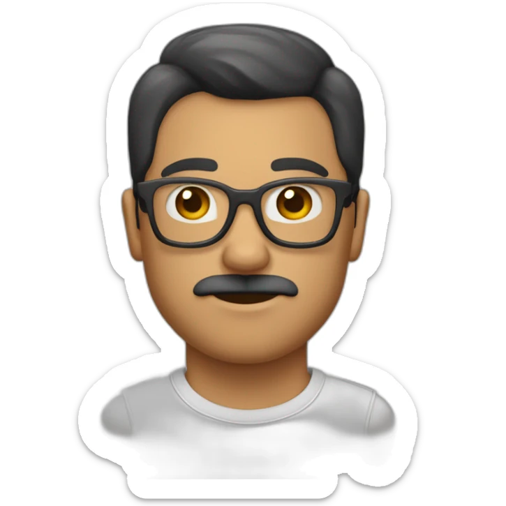 Anestesiologo hombre con lentes, no bigote, pelo corto piel trigueña  sticker