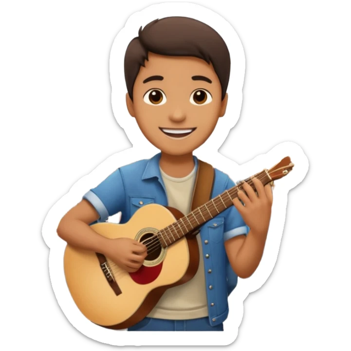 Street Musician + fan photo + crowd, Street Memories. sticker