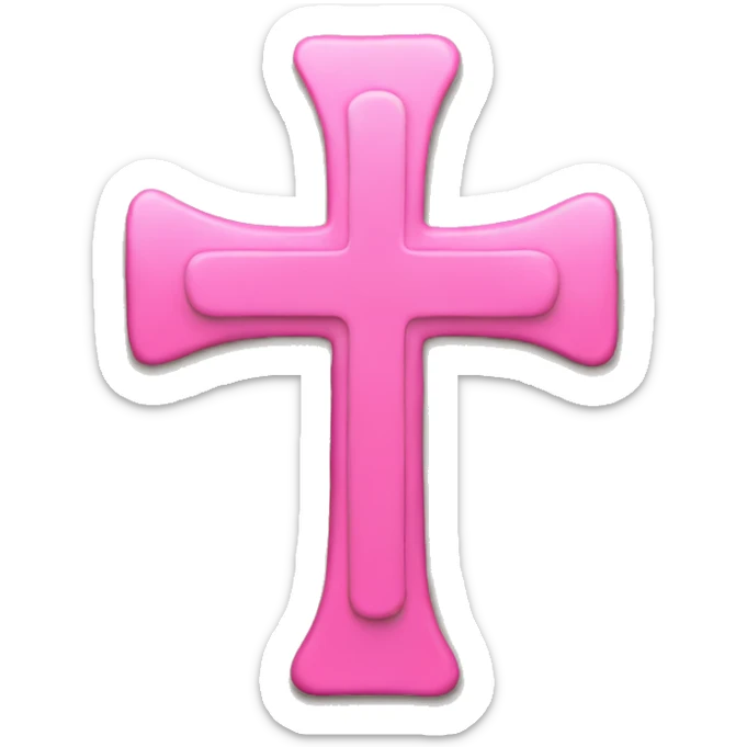 Pink cross sticker