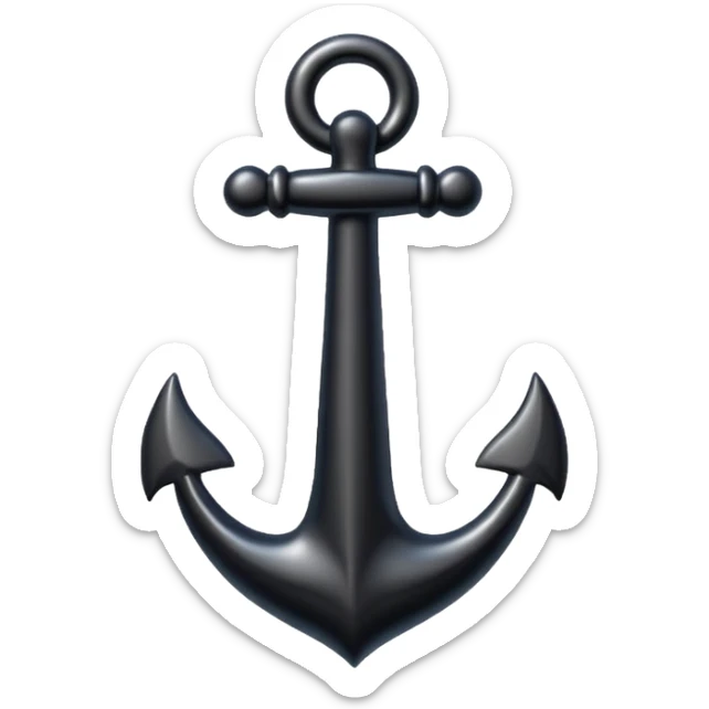 Je veux un emoji encre dans ce style là : ⚓ je veux qu’il représente l’amour sentimentale et attachant vers une personne plus discret le signe d’amour  sticker