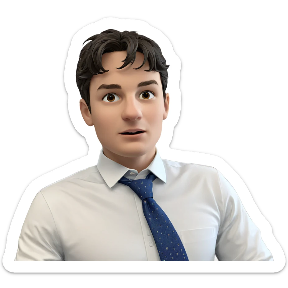 curious boy by the window sticker