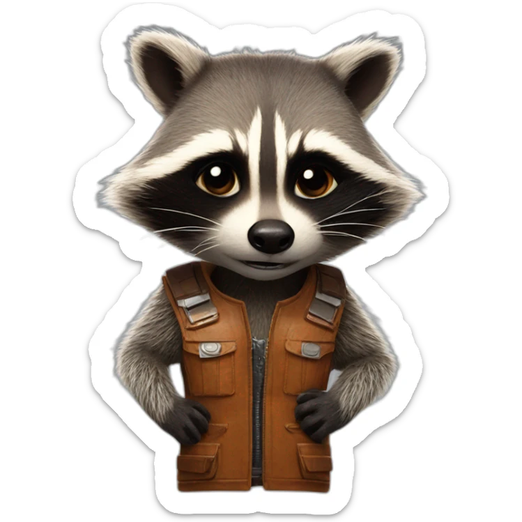 Raccoon from the movie Guardians of the Galaxy sticker