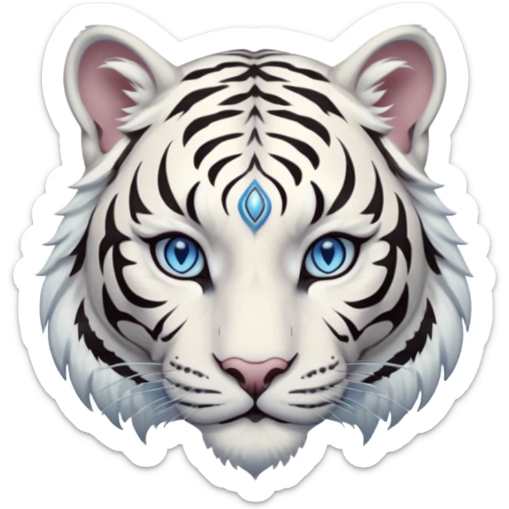 Female white tiger khajiit leader of the umbral rose  sticker