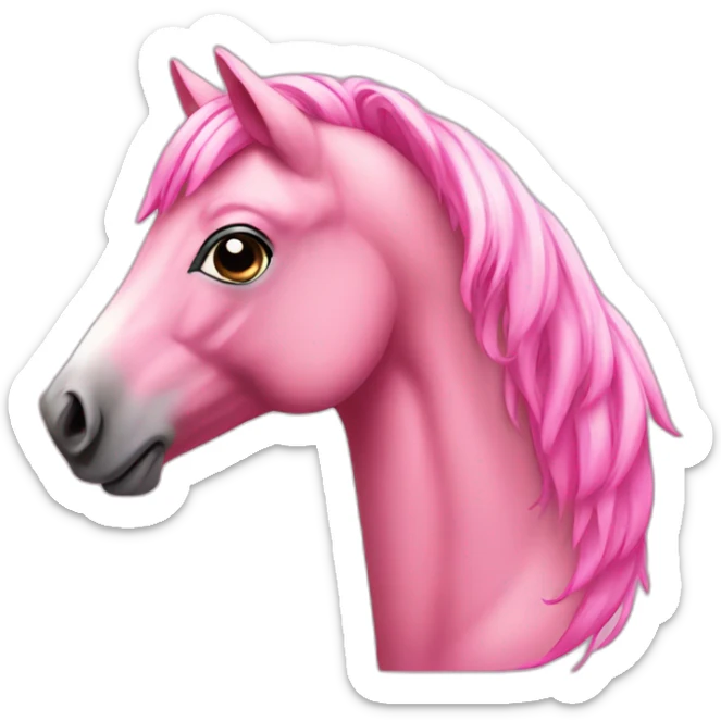 Pink horse sticker