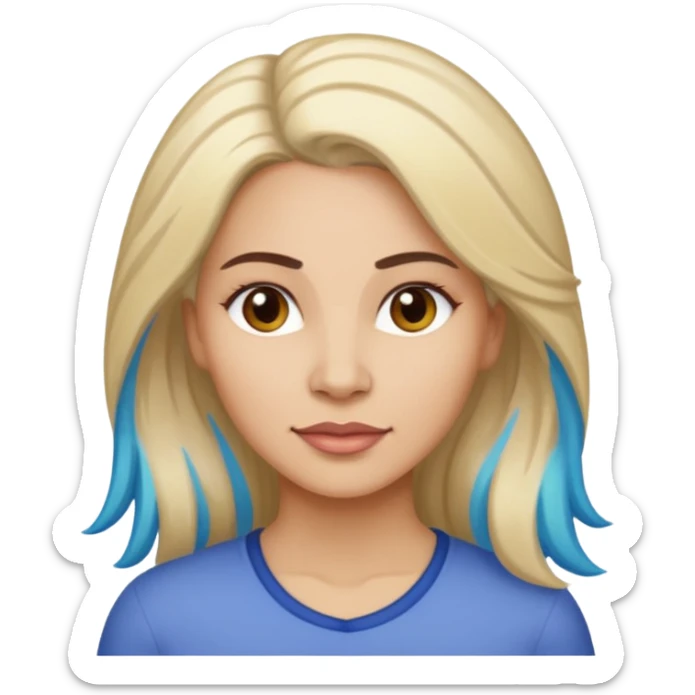 Chica con mechas de 45 años se llama Lourdes y es su santo sticker