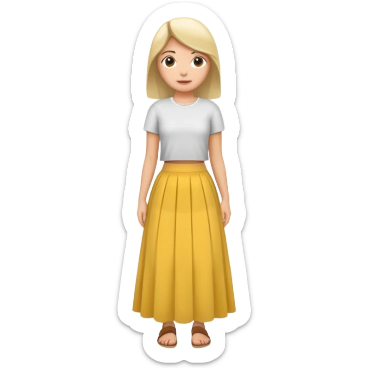 matxi skirt white sticker