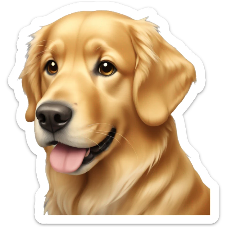 golden retriever  sticker