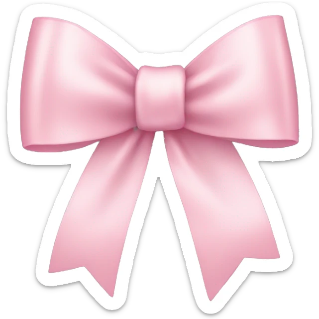 light pink ribbon bow sticker