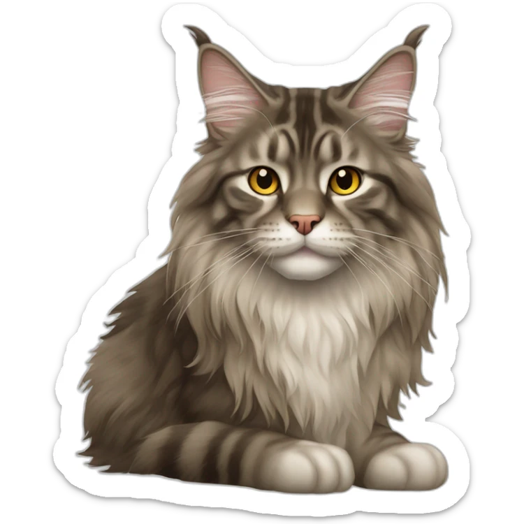 Maine Coon cat sticker