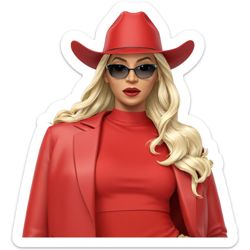 blonde girl in stylish outfit sticker