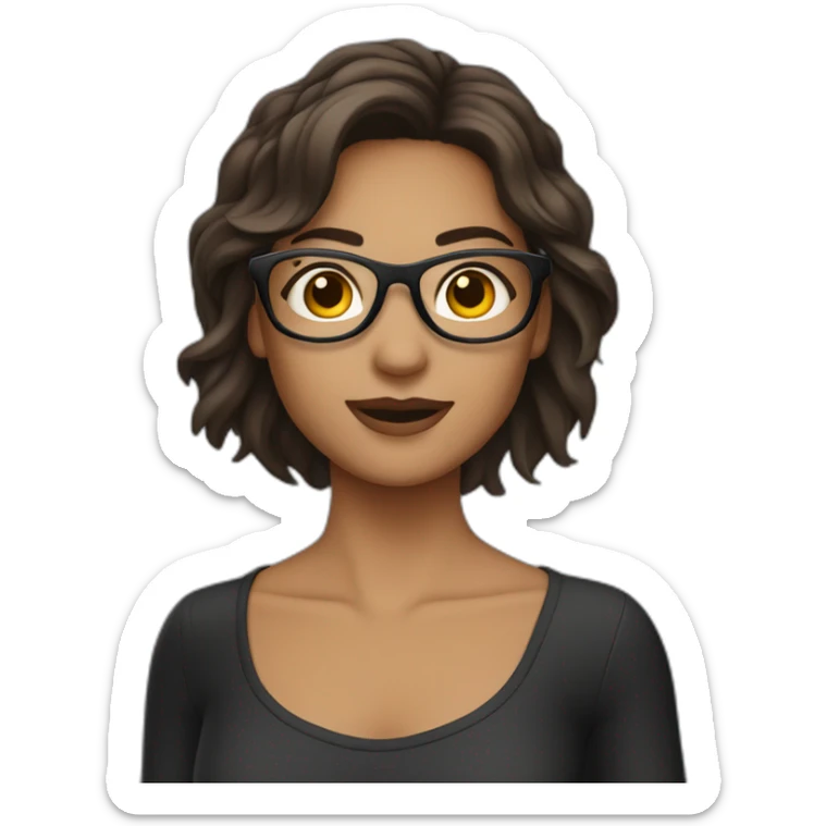 Danseuse brune à lunettes sticker