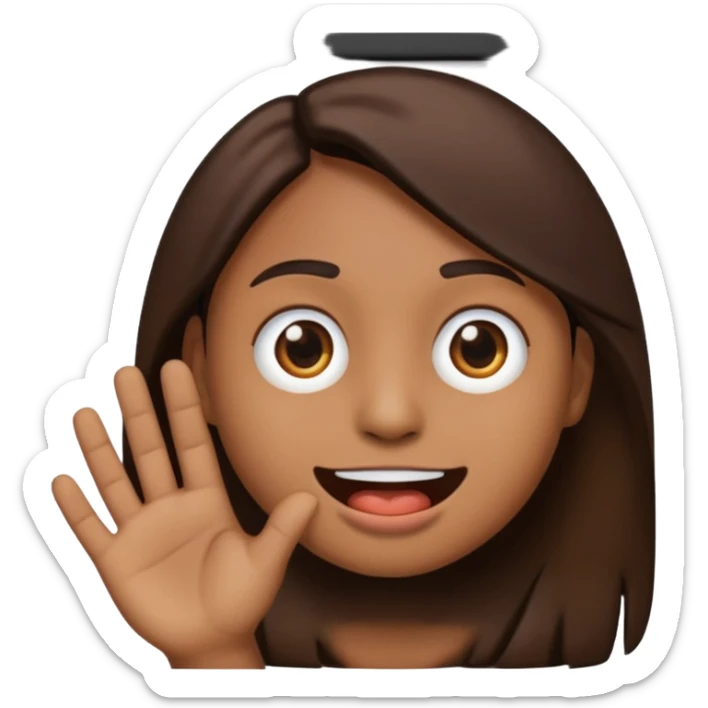 Tourne cet emoji 🤜 de -90 degrés et met le sur la bouche de cette emoji 😭 sticker