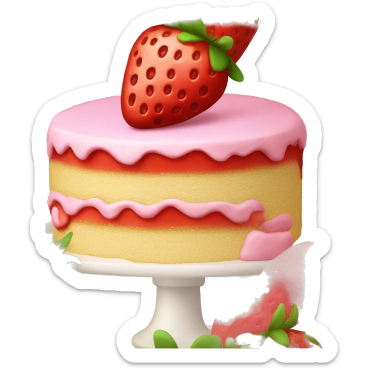 Strawberry cake  sticker