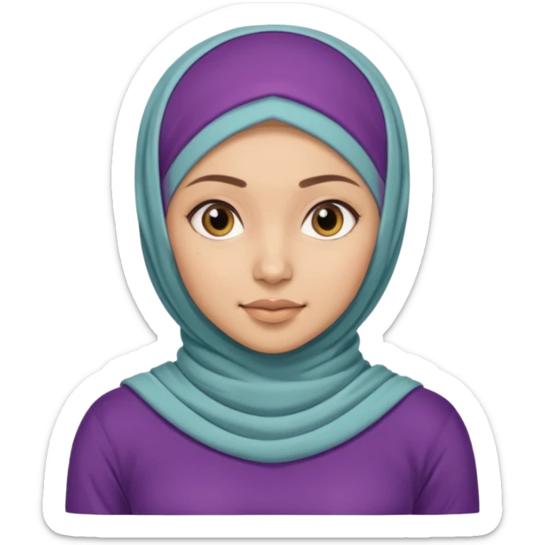 High resolution girl wearing a hijab and is a fitness trainer sticker