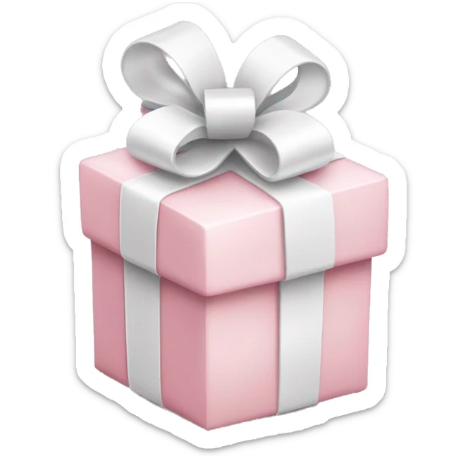 Light pink Christmas gifts under a white Christmas tree  sticker