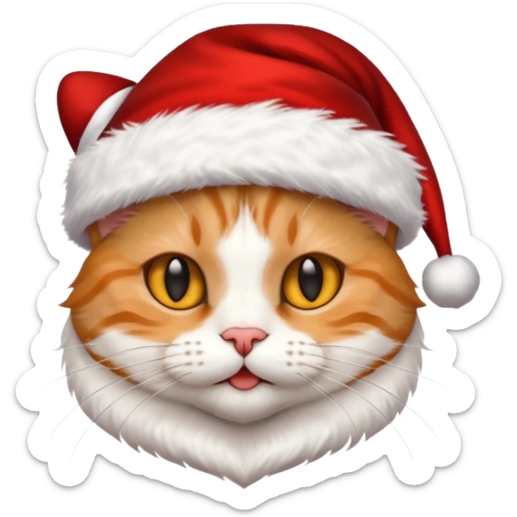 Gato real navideño  sticker