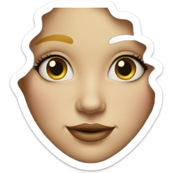 blonde-girl-curly-hair-big-nose-clown sticker