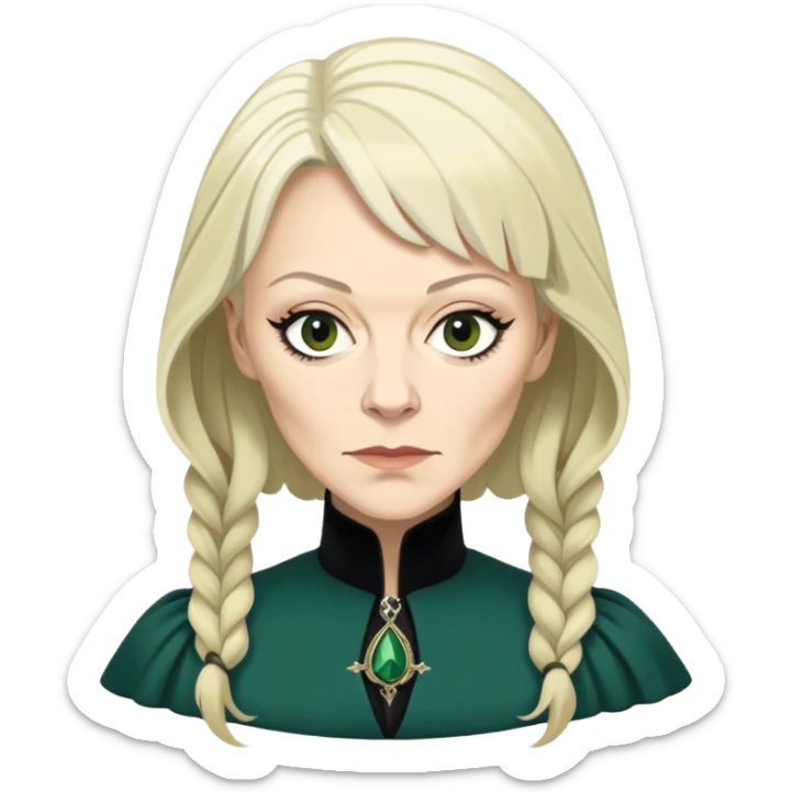 Helen McCrory is Narcissa Malfoy in harry potter, middle aged woman sticker