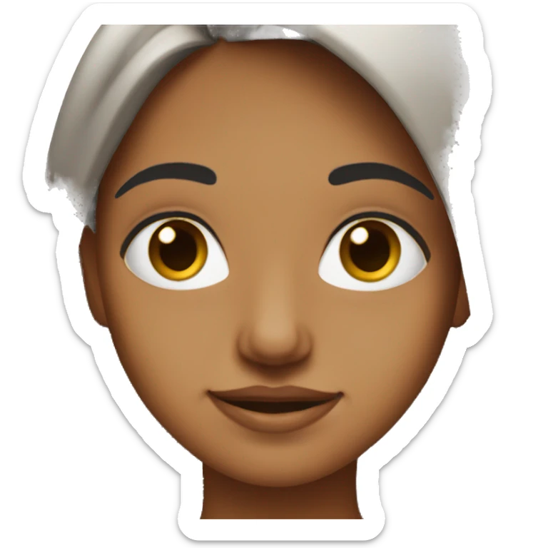 Indian girl,  fair, straight hairs, sticker