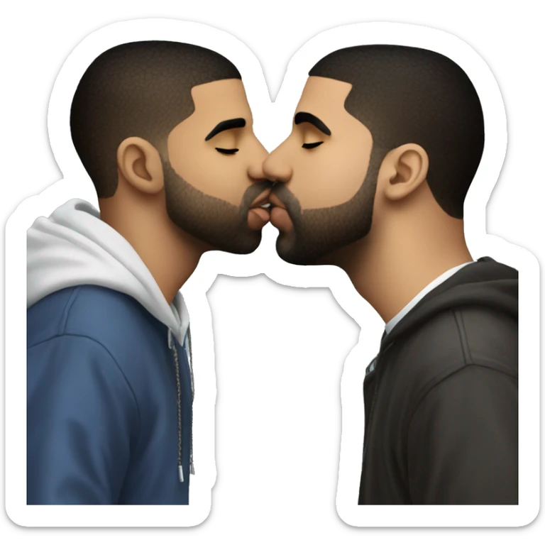 drake kissing drake kissing drake kissing drake sticker