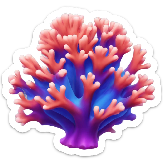 colorful coral sticker
