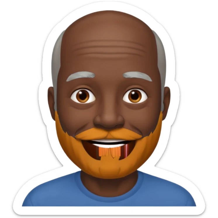 my dad buts he is black and not old with a grey beard and no hair i said gray hair sticker