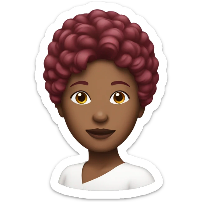 skincare mask in girl with hair color wine  sticker