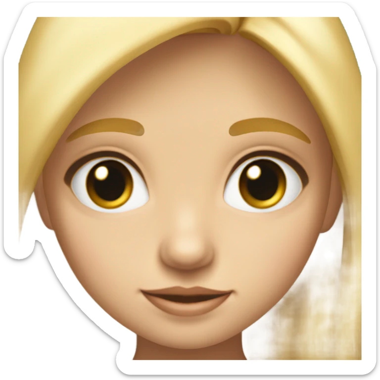 Crea una niña rubia con cuatro años y ojos miel  sticker