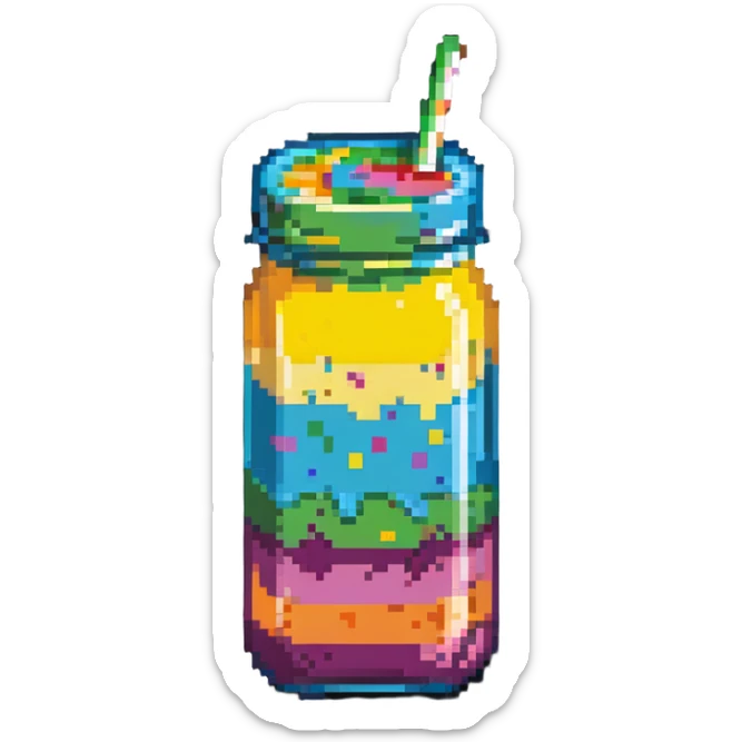 colorful layered smoothie sticker