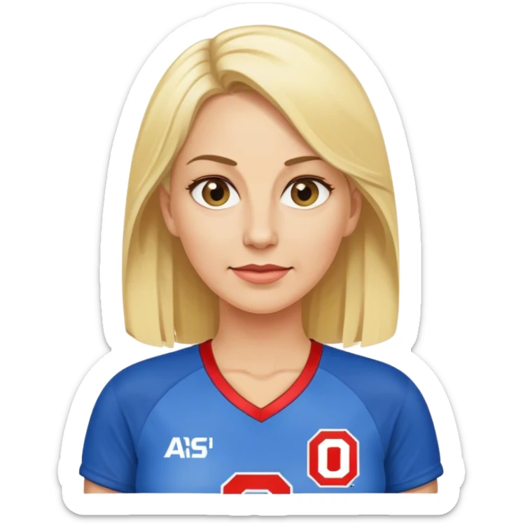 Une femme blonde d’une quarantaine d’années qui est supporter de l’O.M. sticker