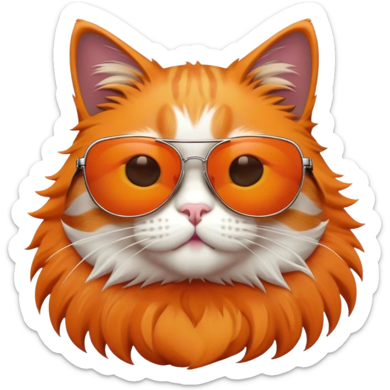 Cat with sunglasses sticker