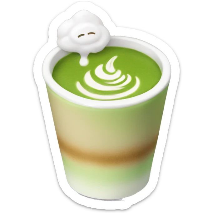 matcha latte  sticker
