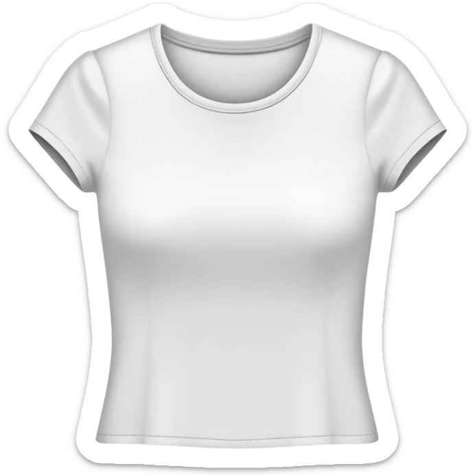 white women's t-shirt with round neck and short cap sleeves, fitted feminine cut, only the garment, isolated on white background, no model sticker