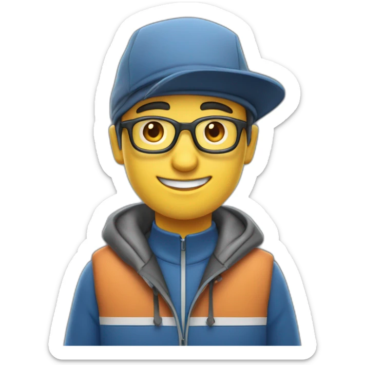 Profesor Educación Física con gorro de pescador Adidas joven  sticker