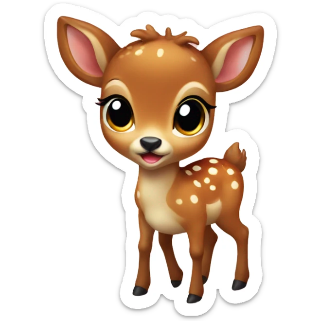 Baby deer sticker