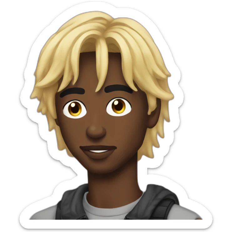 playboi carti in the style of an apple emoji sticker