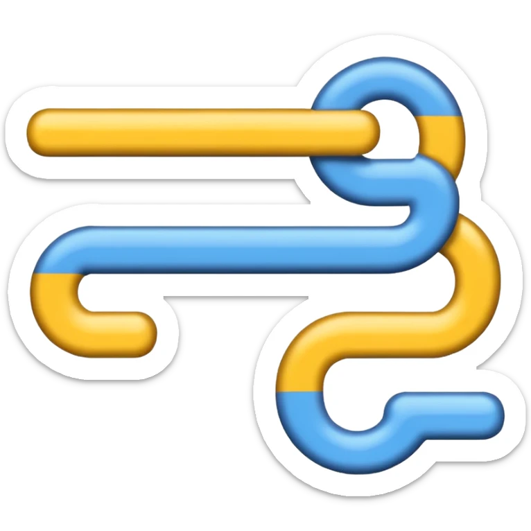 Nur drei Balken zur Seite oben blau in der Mitte weiß und dann unten gelb sticker